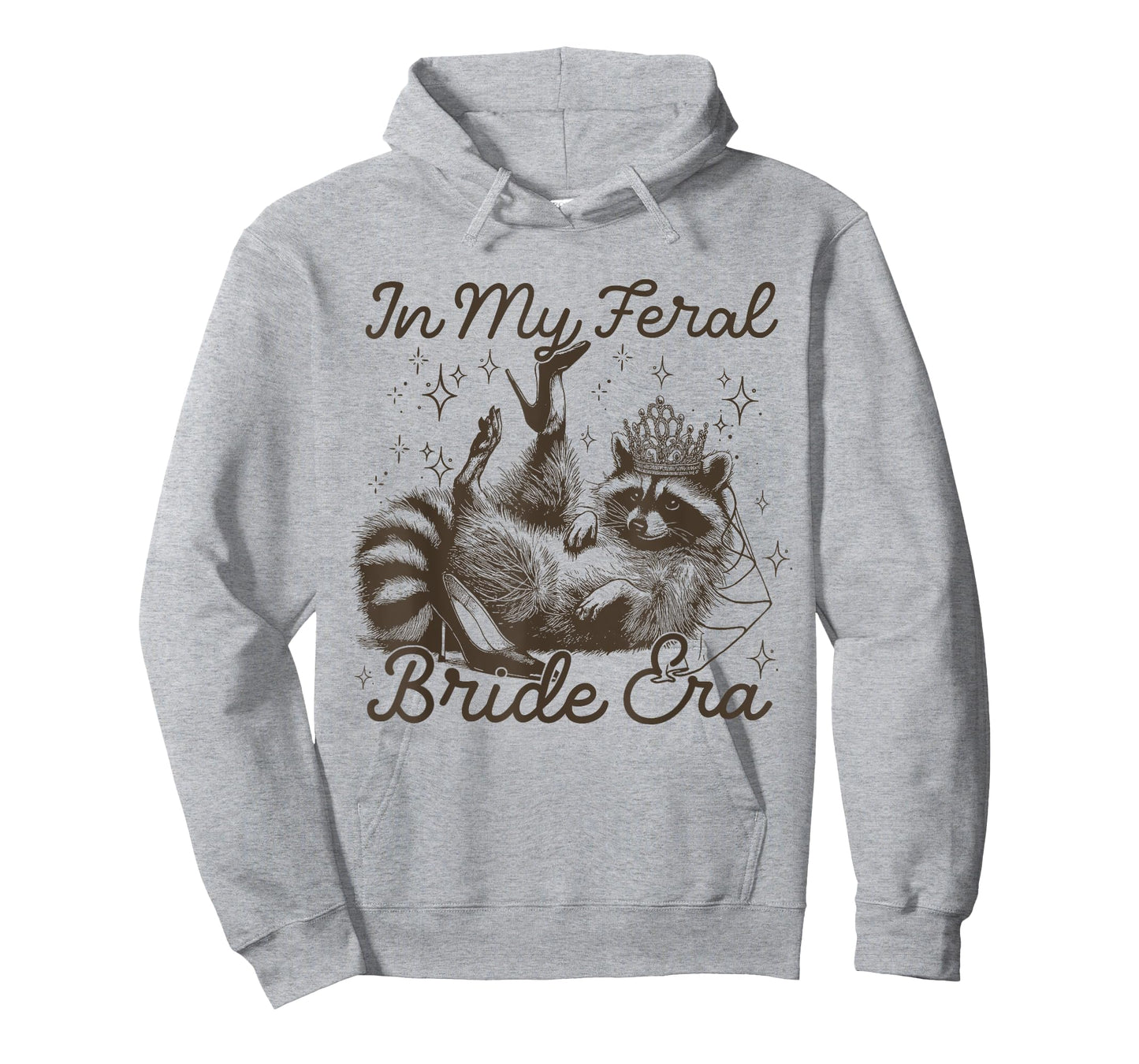 in My Feral Bride Era Funny Raccoon Bridal Meme Bachelorette T-Shirt