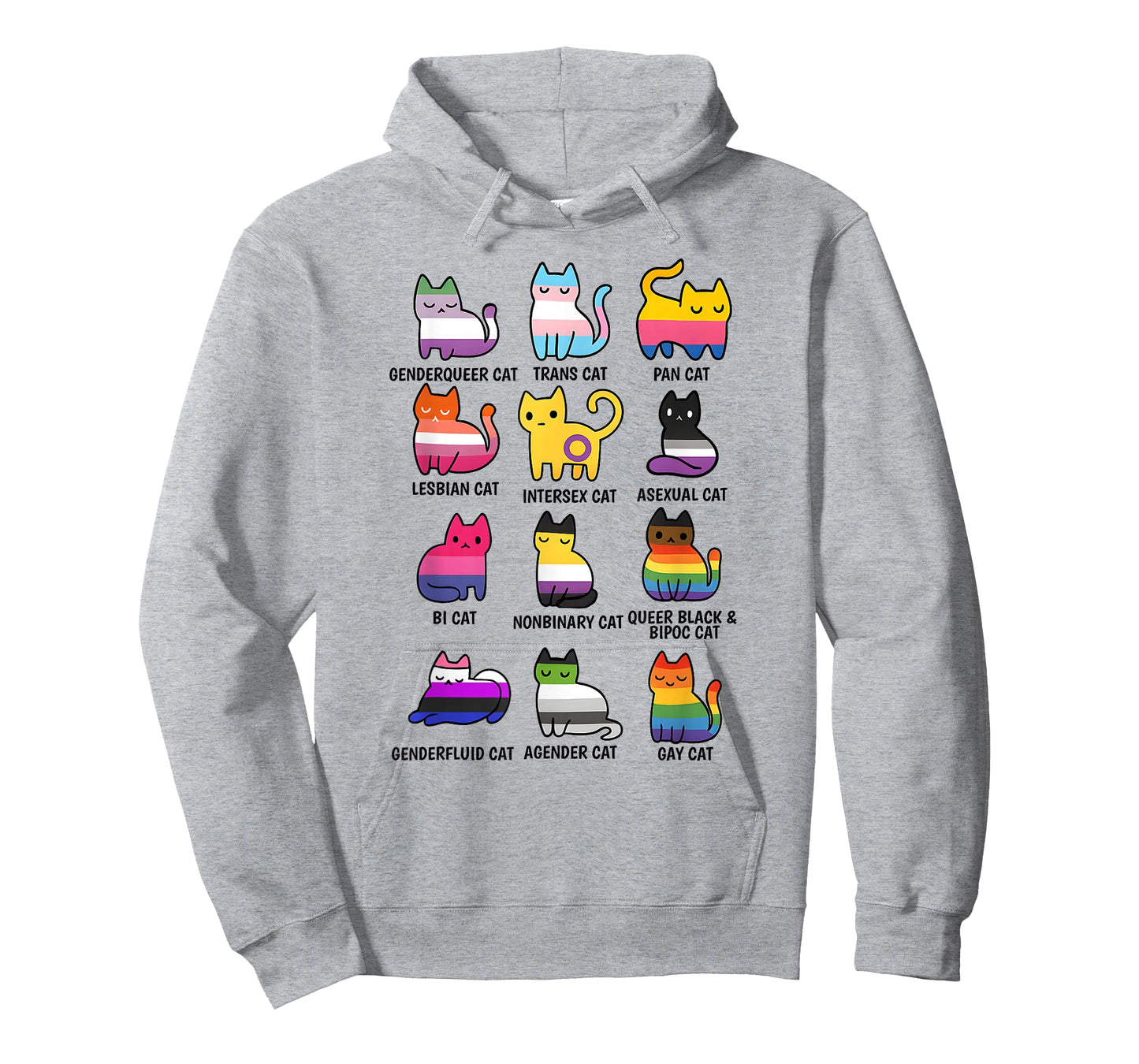 Cute Retro LGBT Cat Pride & Equality Graphic apparel T-Shirt
