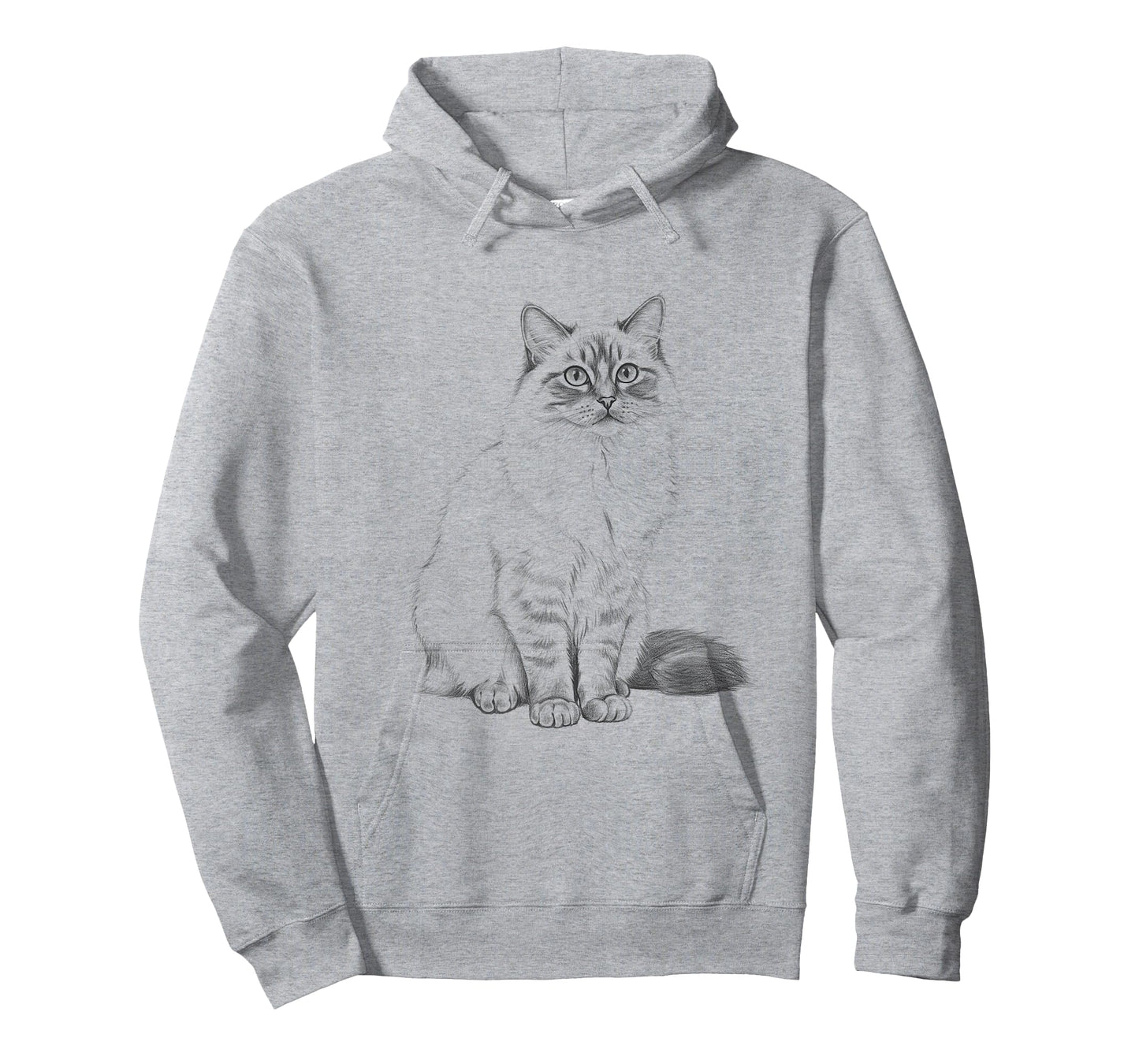 Vintage Ragdoll Cat Sketch Art Design T-Shirt