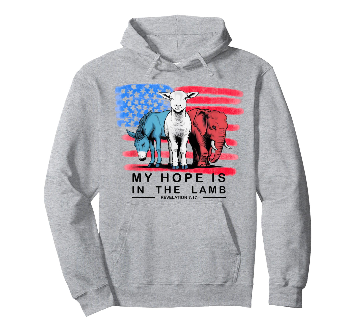 Vintage My Hope Is In The Lamb Christian God Jesus USA Flag T-Shirt