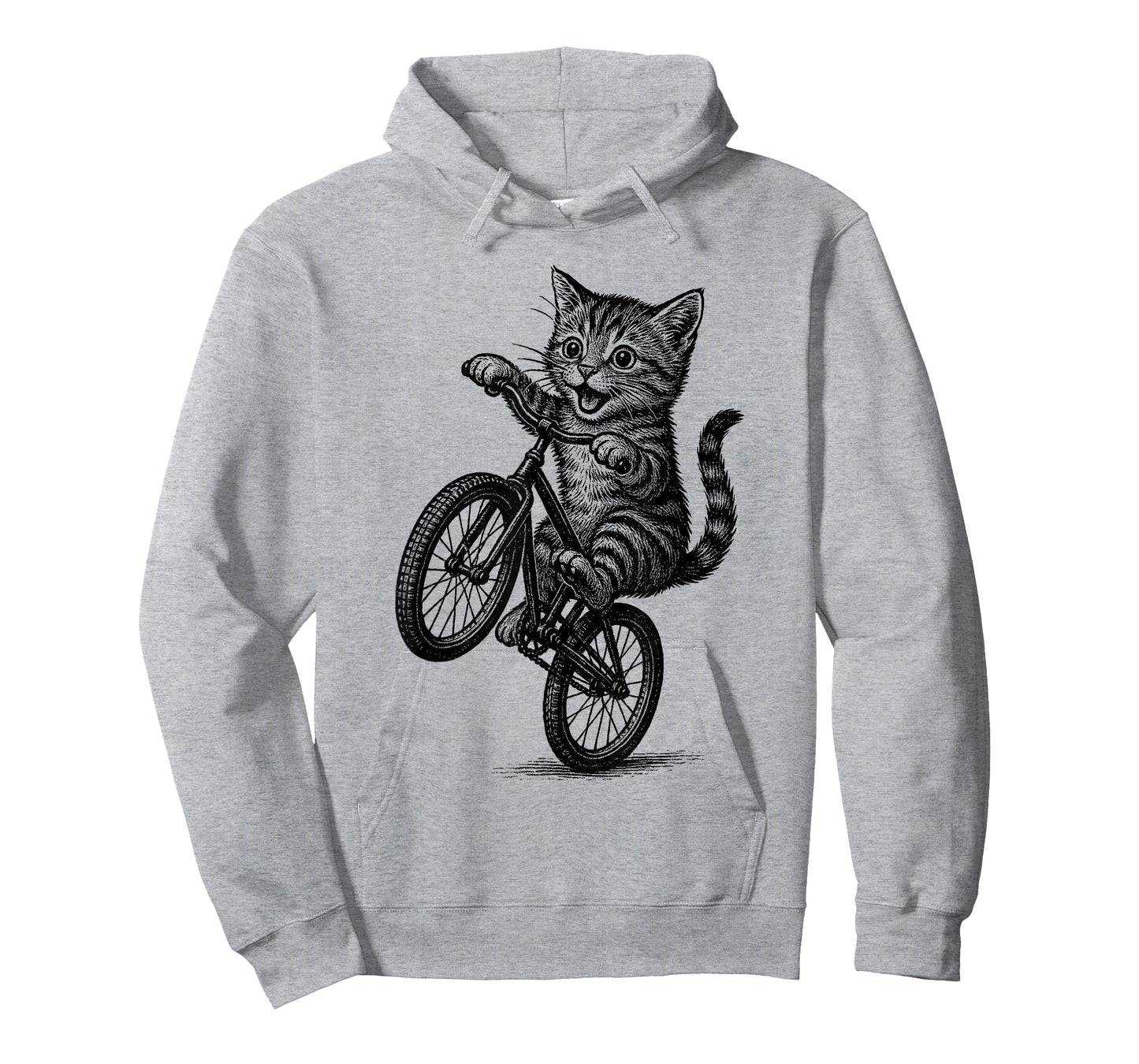 Vintage Kawaii Cute Cat Riding Bicycle Cycling Biker Cyclist T-Shirt
