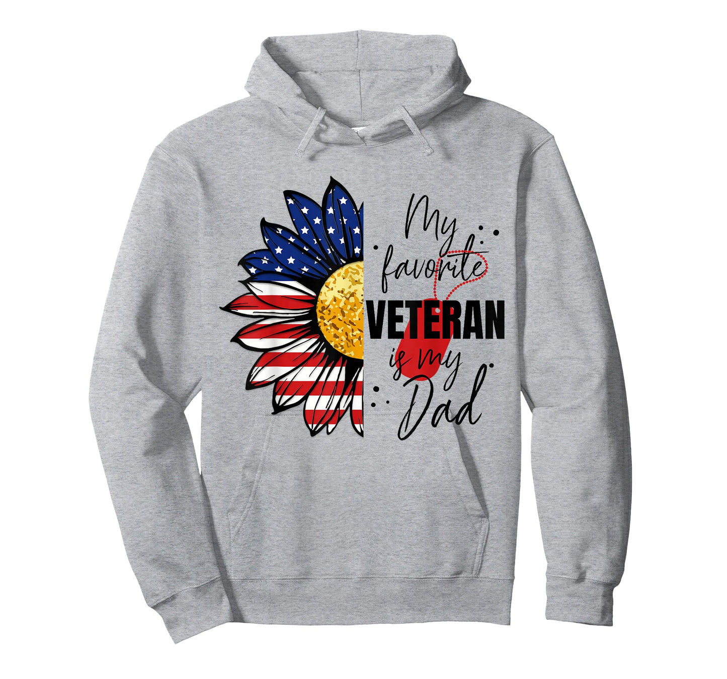 My Favorite Veteran is My Dad Sunflower American Flag T-Shirt