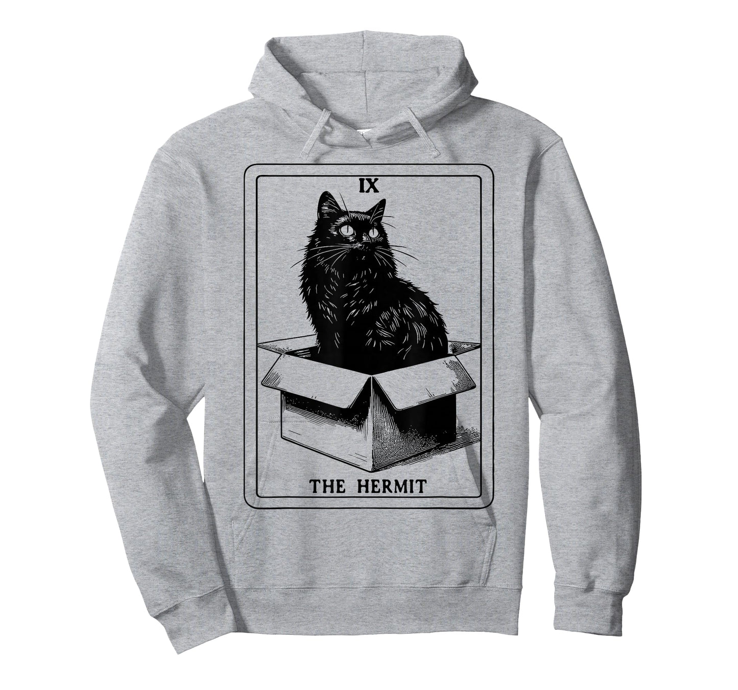 The Hermit Tarot Card Cat In Box Mystic Funny Cat T-Shirt