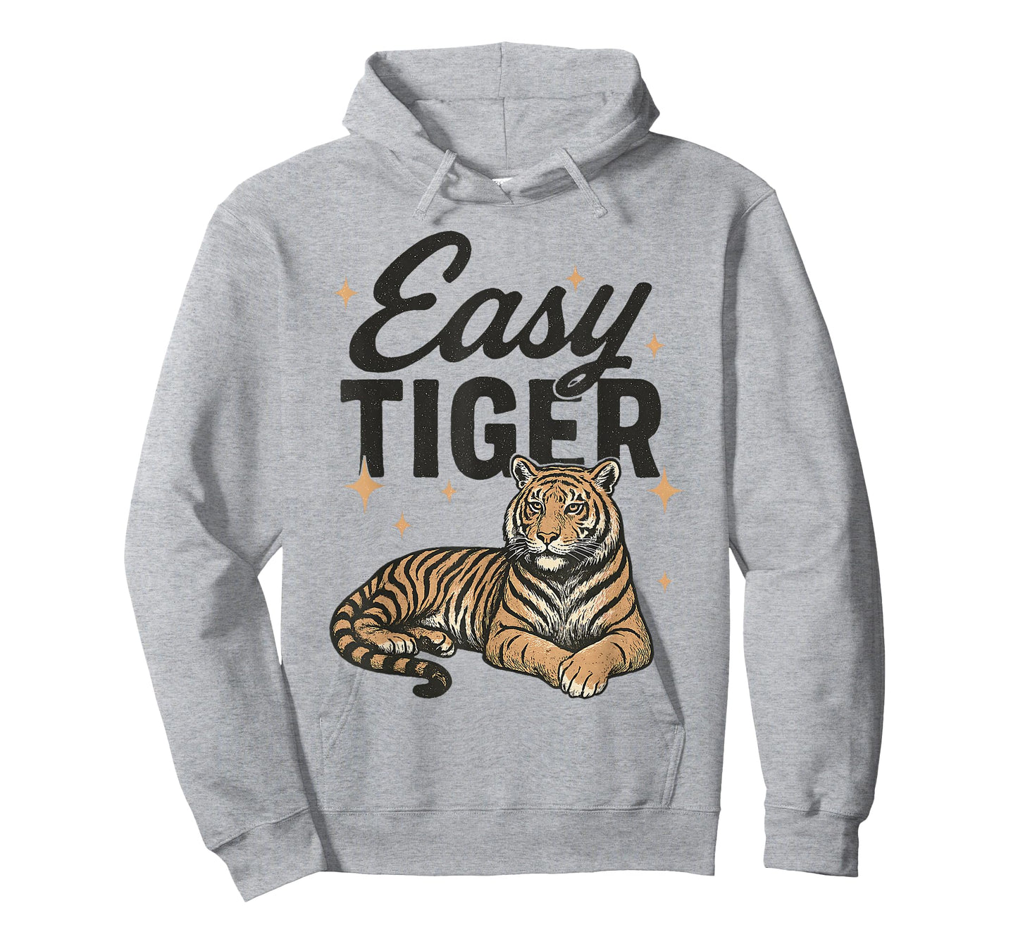 Easy Tiger Calm Retro Big Cat Funny Animal T-Shirt