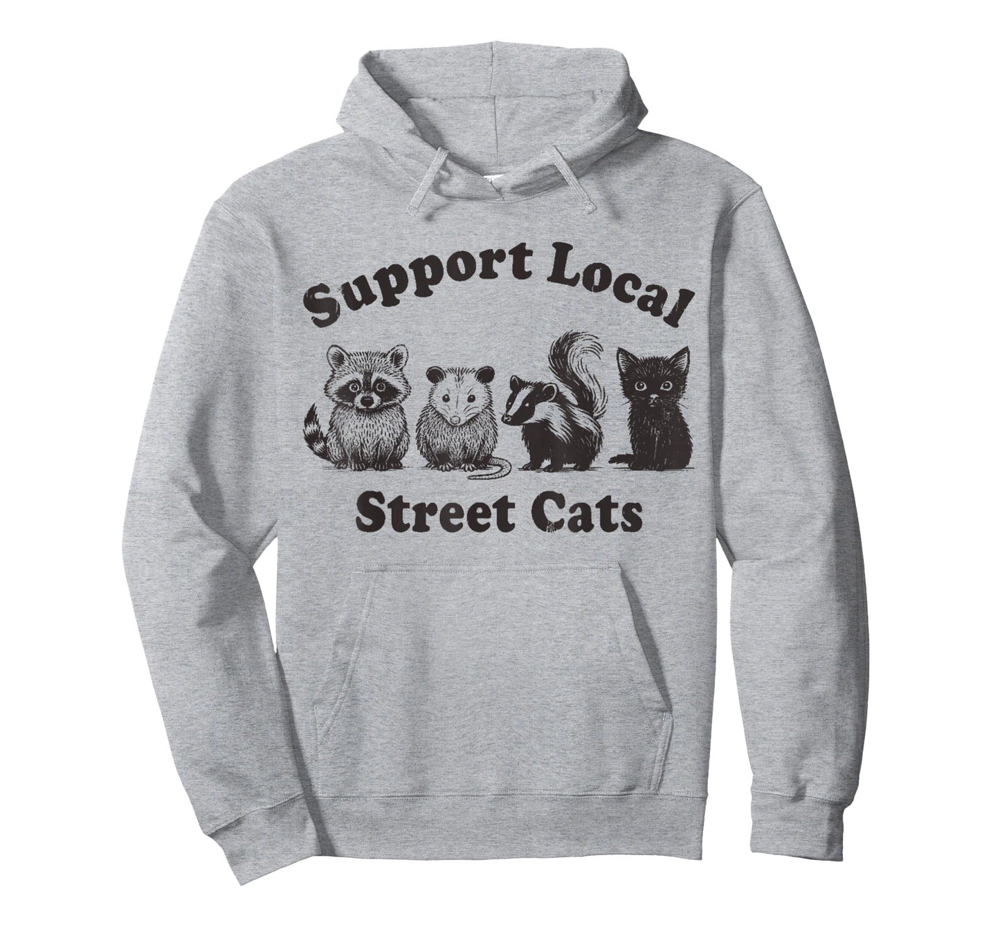 Support Local Street Cats Team Trash Opossum Raccoon Rat T-Shirt