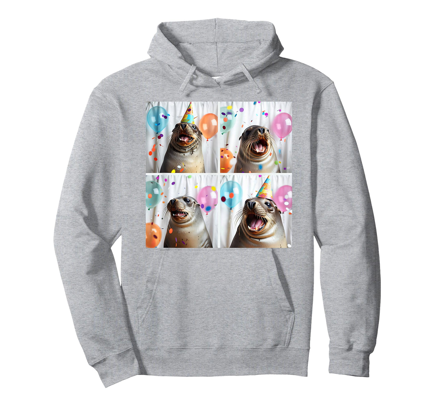 Seal Face Party Hat Ocean Seal Lover Funny Harbor Seal Pup T-Shirt
