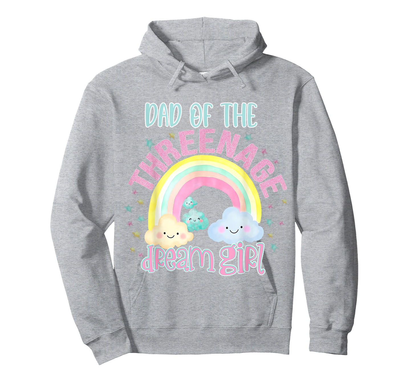 DAD of Threenage Dream Birthday Girl 3rd Birthday Party T-Shirt