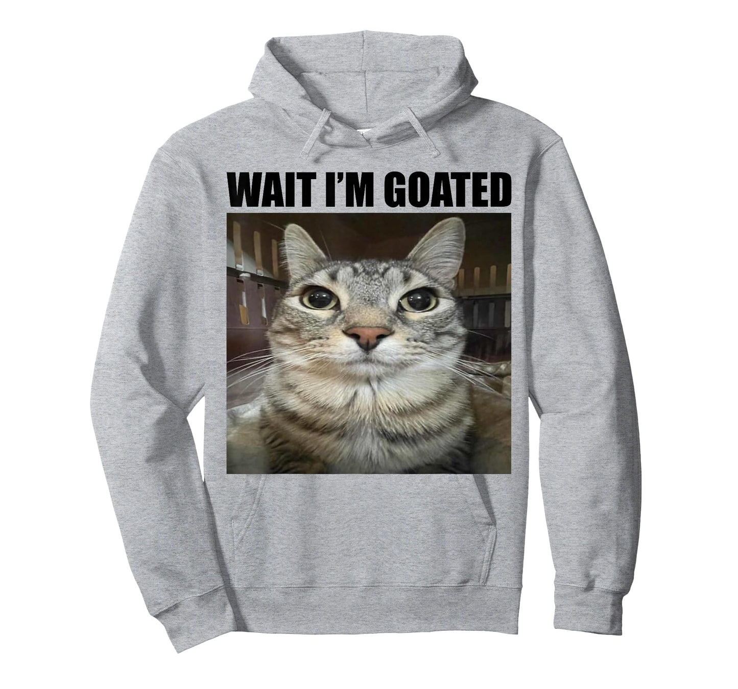 Wait I'm Goated Funny Sarcatic Cat Meme Retro Vintage Humor T-Shirt