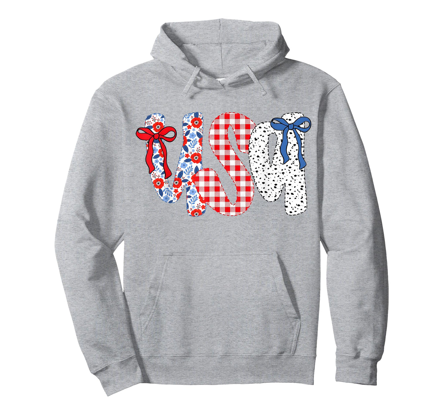USA Flag 4th of July Coquette Bow Floral Patriotic Girl T-Shirt
