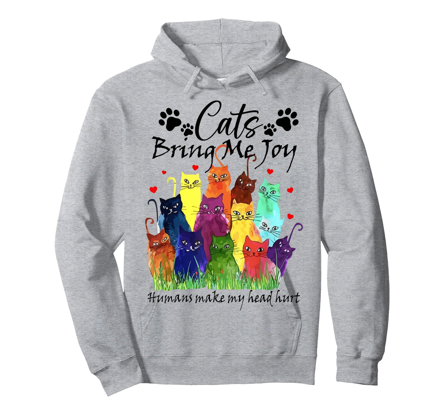 Cute Cat Lover Cats Bring Me Joy Humans Make My Head Hurt T-Shirt