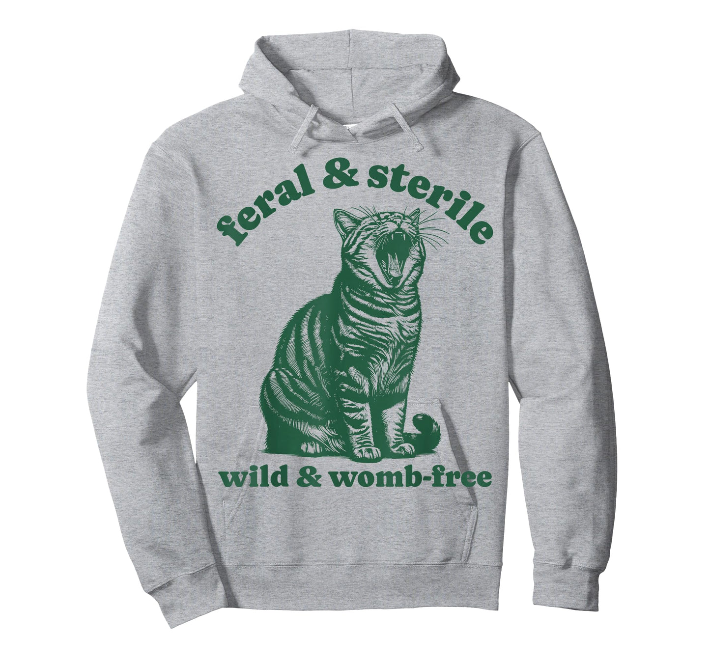 Feral and Sterile Funny Cat Hysterectomy Uterus Women's Joke T-Shirt