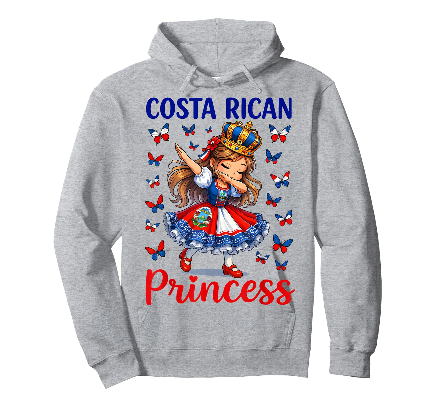 Costa Rican Princess Dabbing Girl Cute Costa Rica Outfit T-Shirt