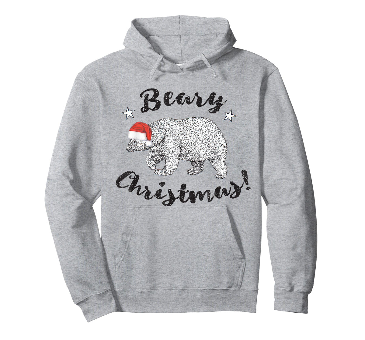 Beary Christmas Cute Polar Bear In Santa Hat T-Shirt