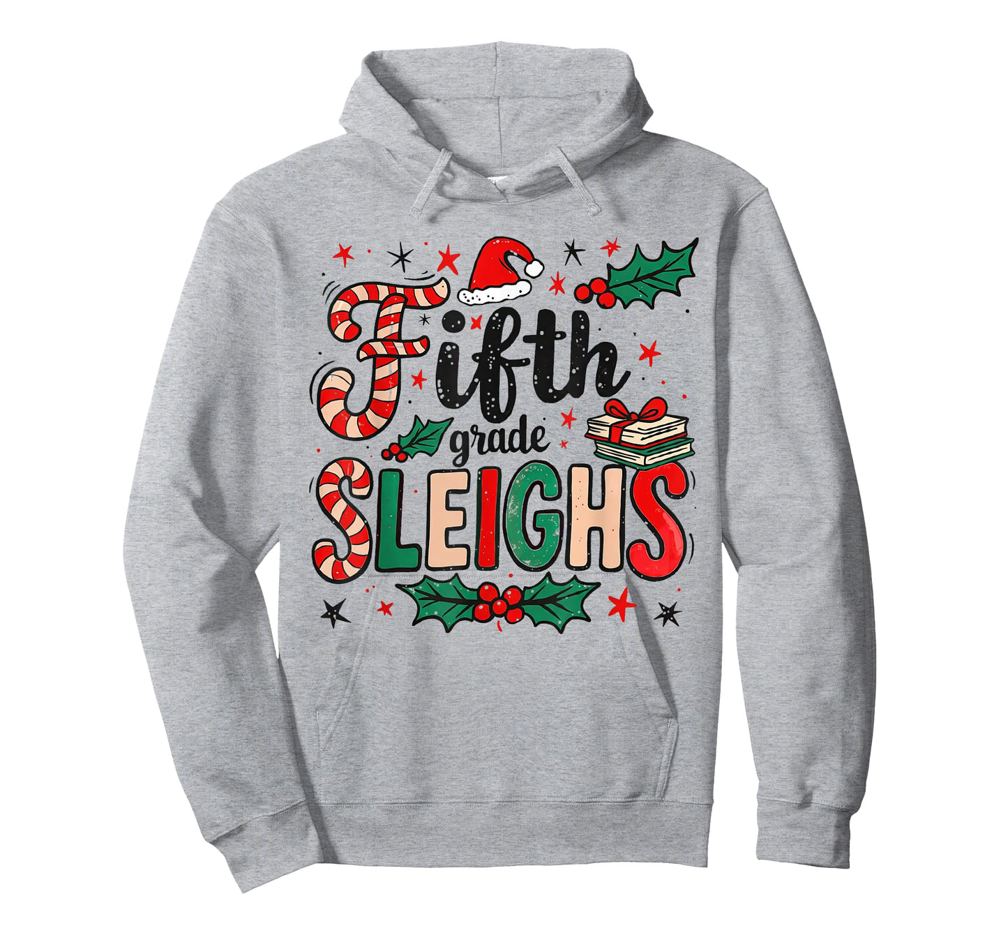 Fifth Grade Sleighs Funny Christmas Teacher T-Shirt