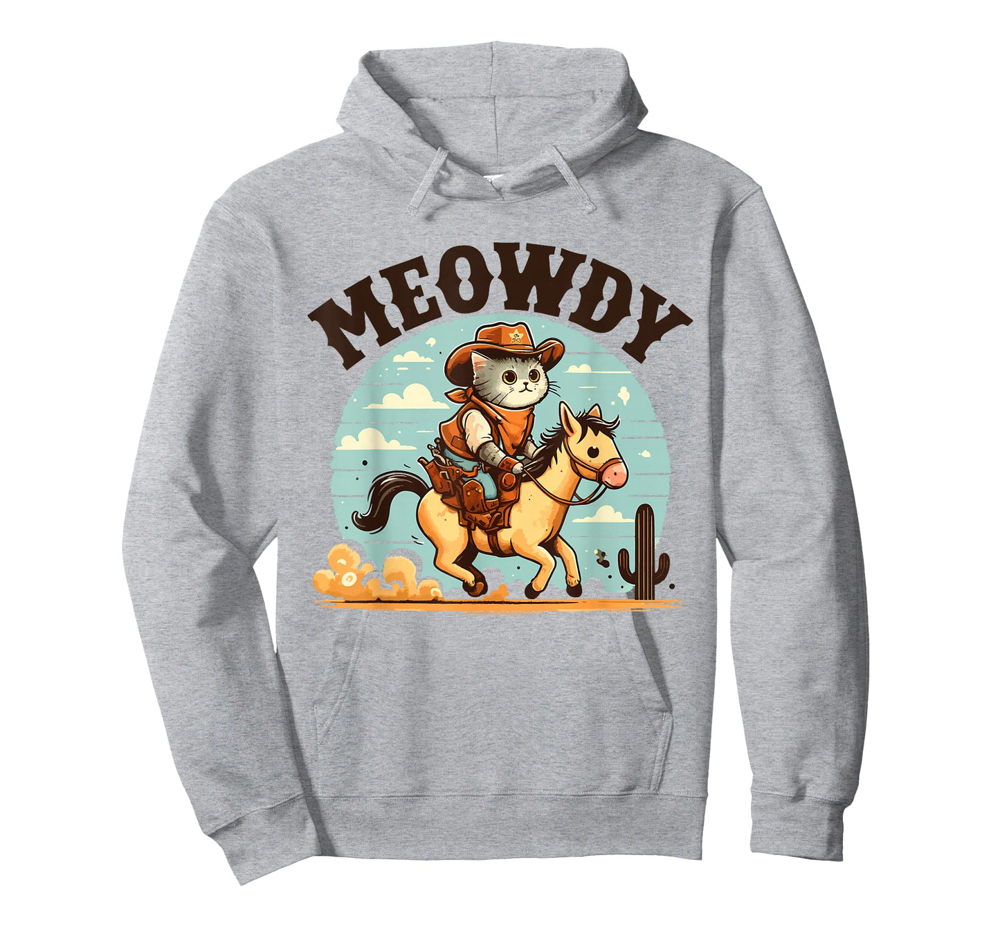 Meowdy Partner Cat Cowboy Horse Howdy Funny Country Western T-Shirt