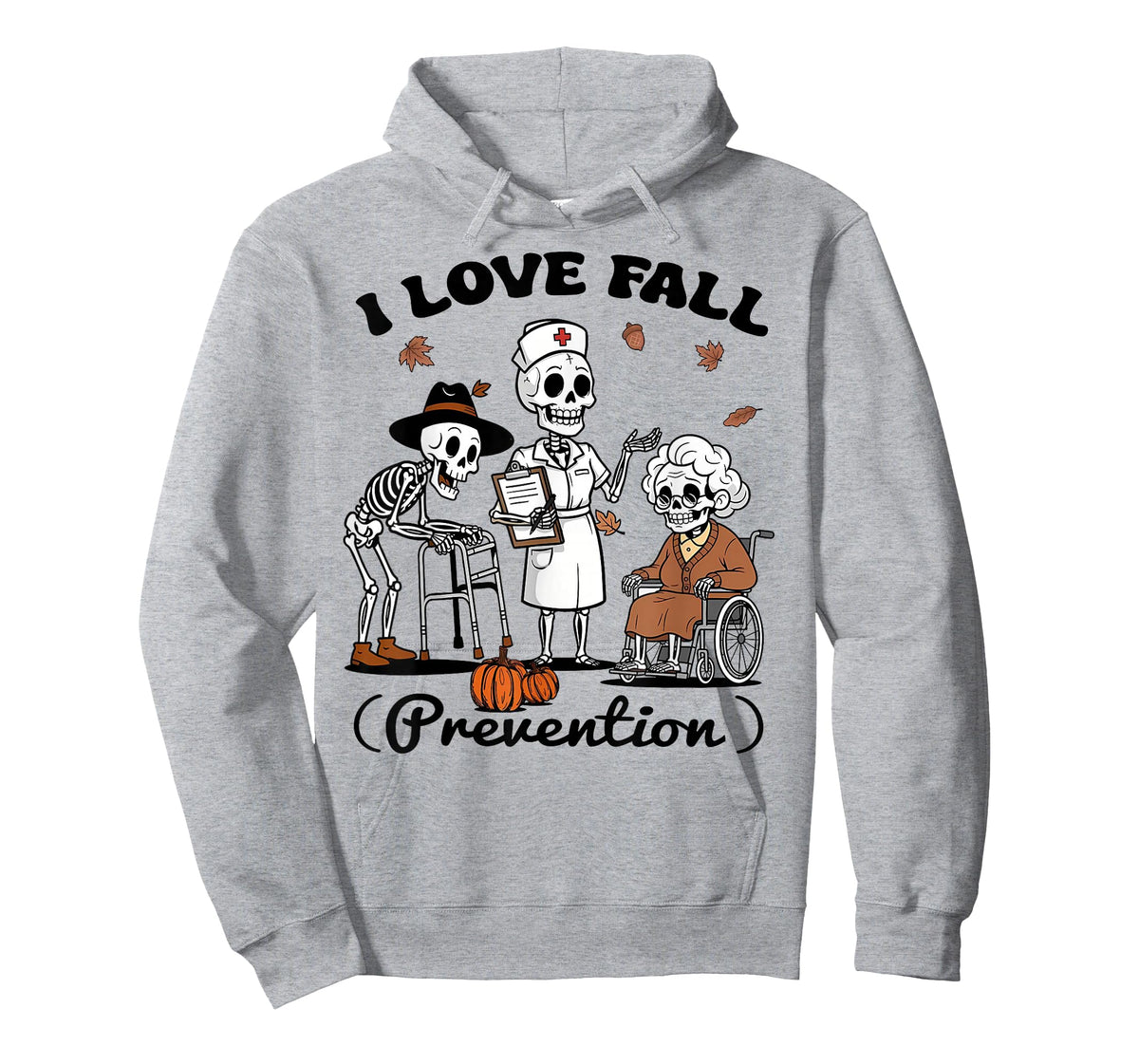 Funny Skeleton I Love Fall Prevention Physical Therapy Nurse T-Shirt
