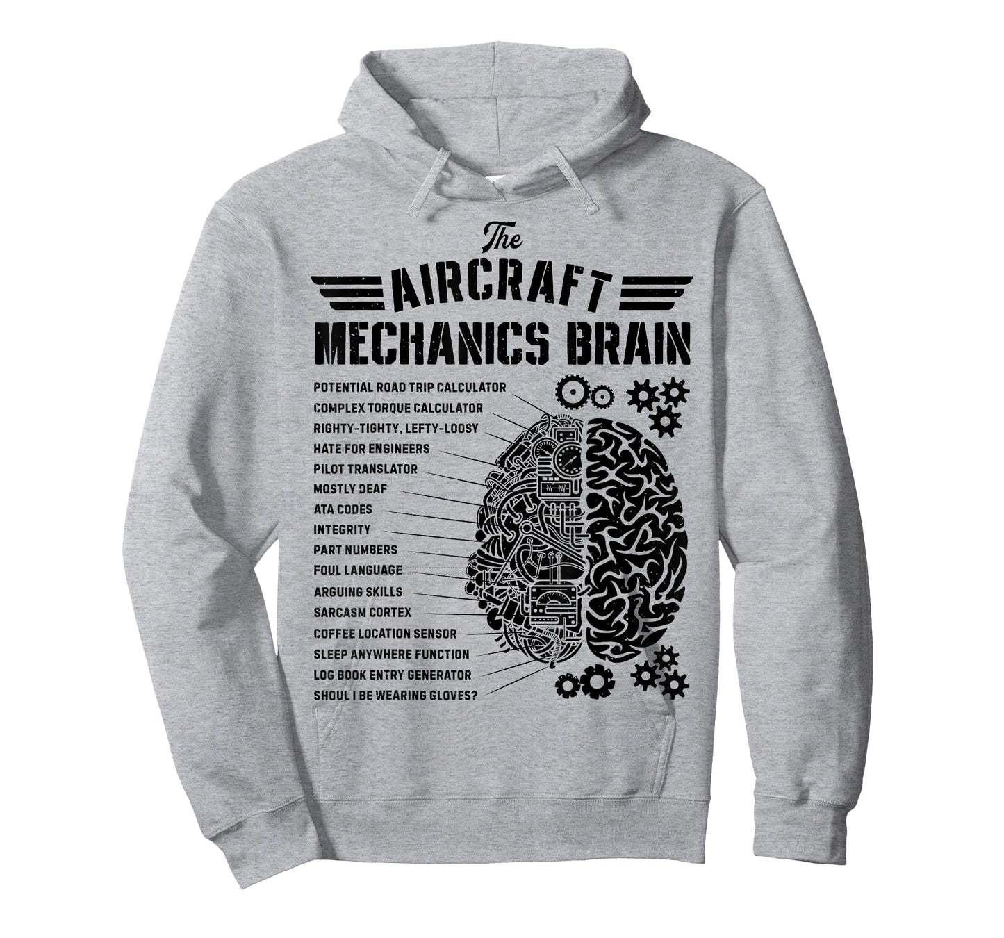 Aircraft Mechanics Brain Funny Aviation Technician Gifts Men T-Shirt