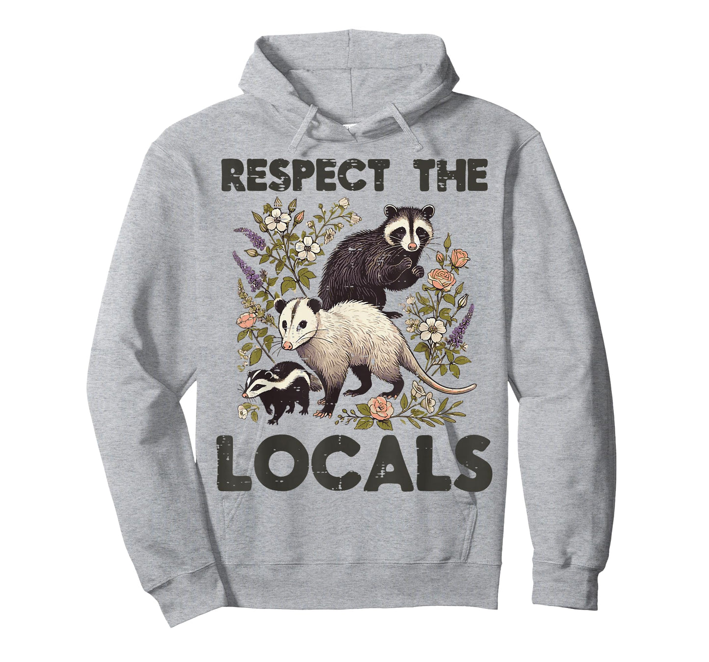Opossum Respect Locals Raccoon Skunk Possum Men Women Kids T-Shirt