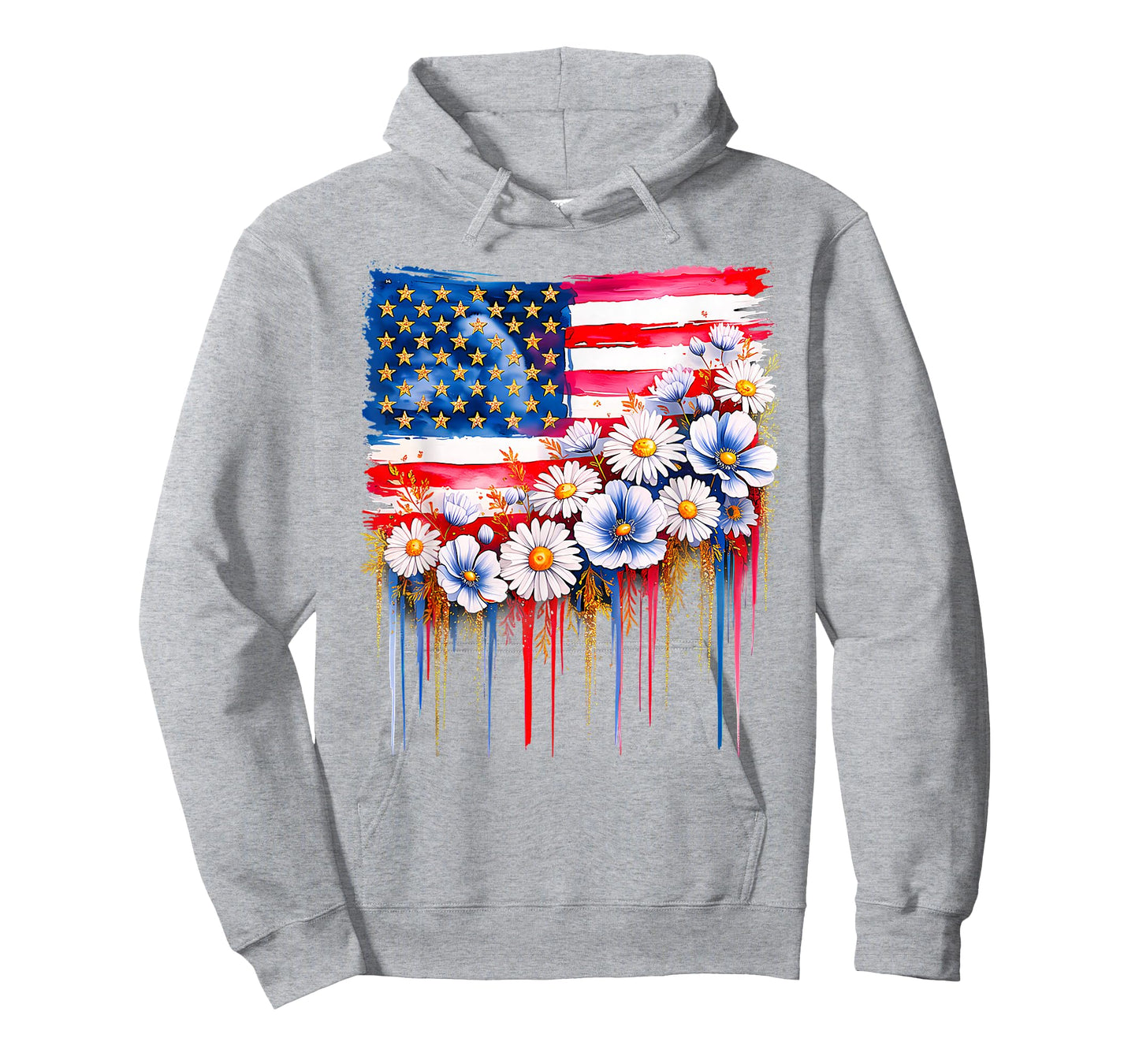 Coquette Flower USA Patriotic American Flag 4th of July T-Shirt