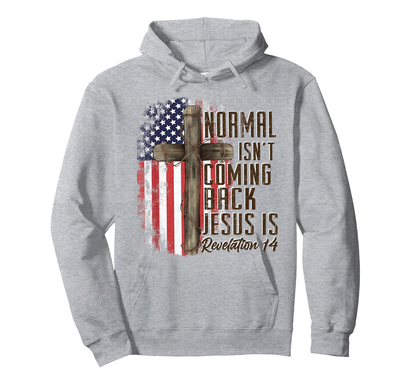 Normal Isn't Coming Back Jesus is Christian American Flag T-Shirt
