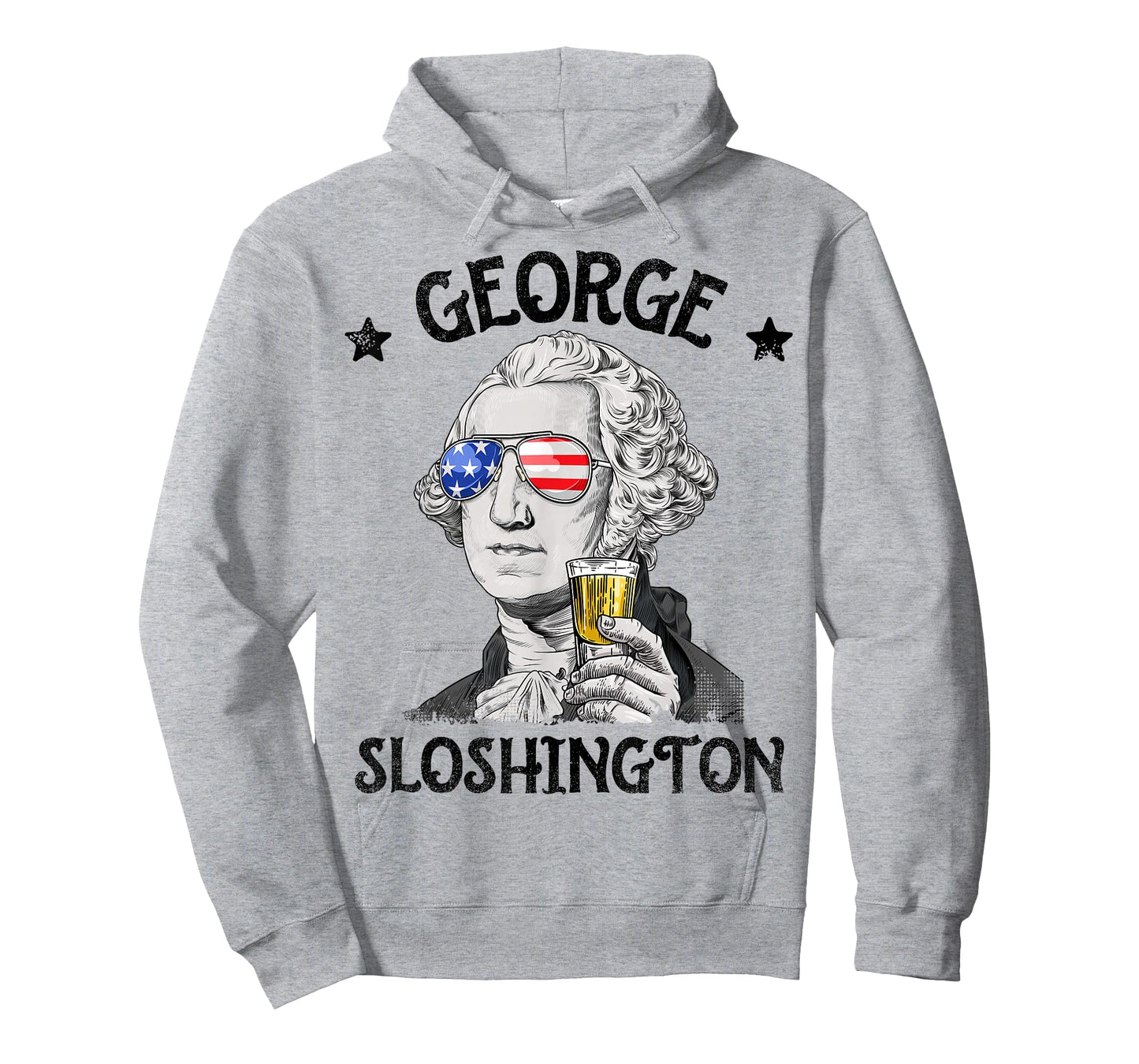 George Sloshington Washington 4th of July Men Women USA Flag T-Shirt