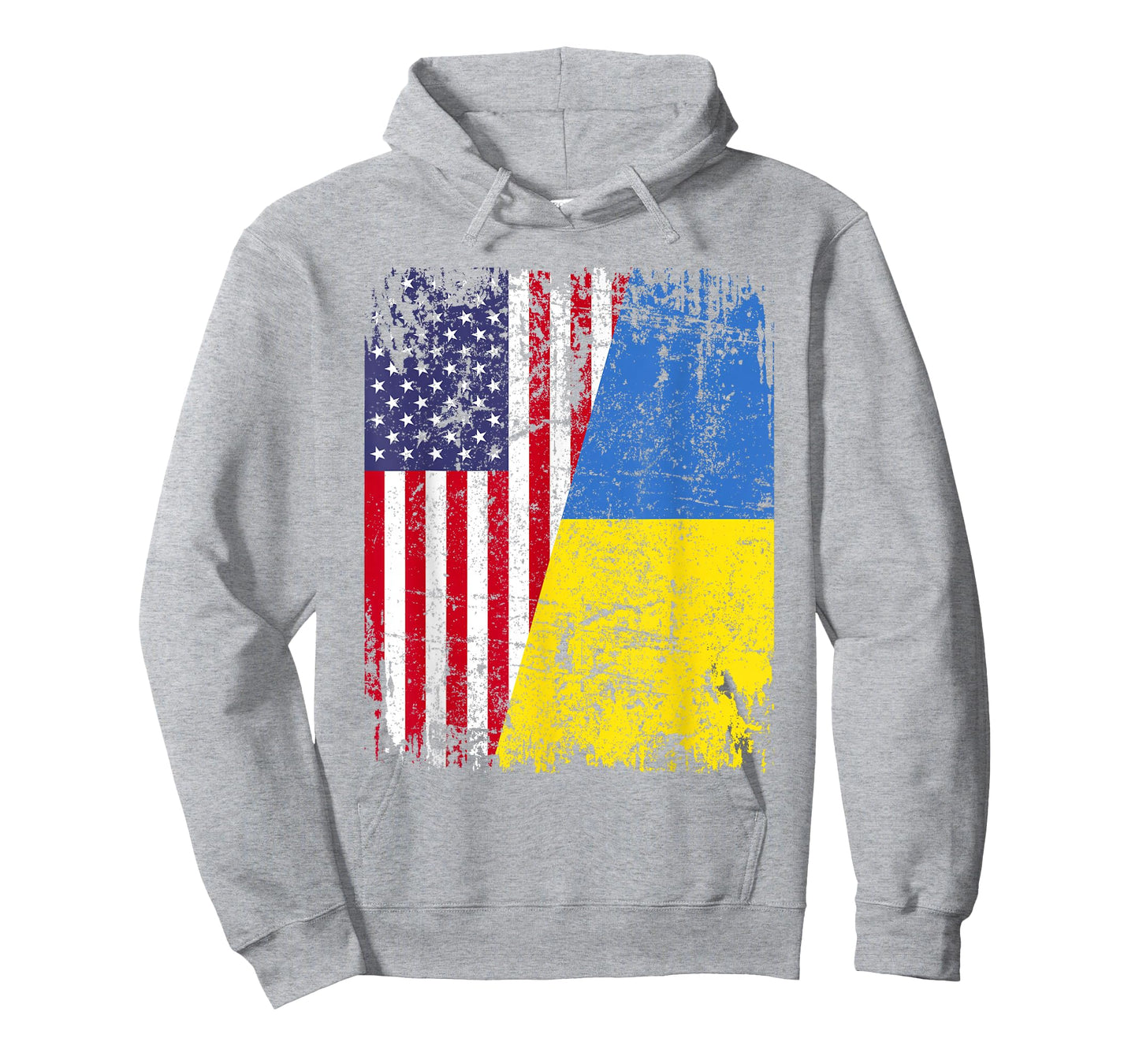 UKRAINIAN ROOTS | Half American Flag | UKRAINE T-Shirt