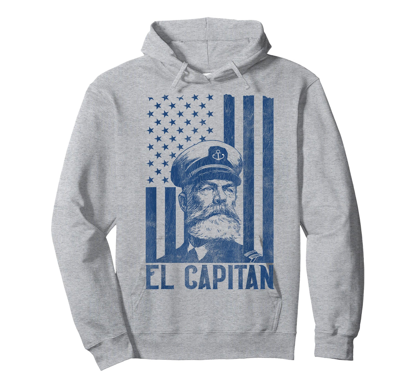 El Capitán Boat Captain American Flag T-Shirt