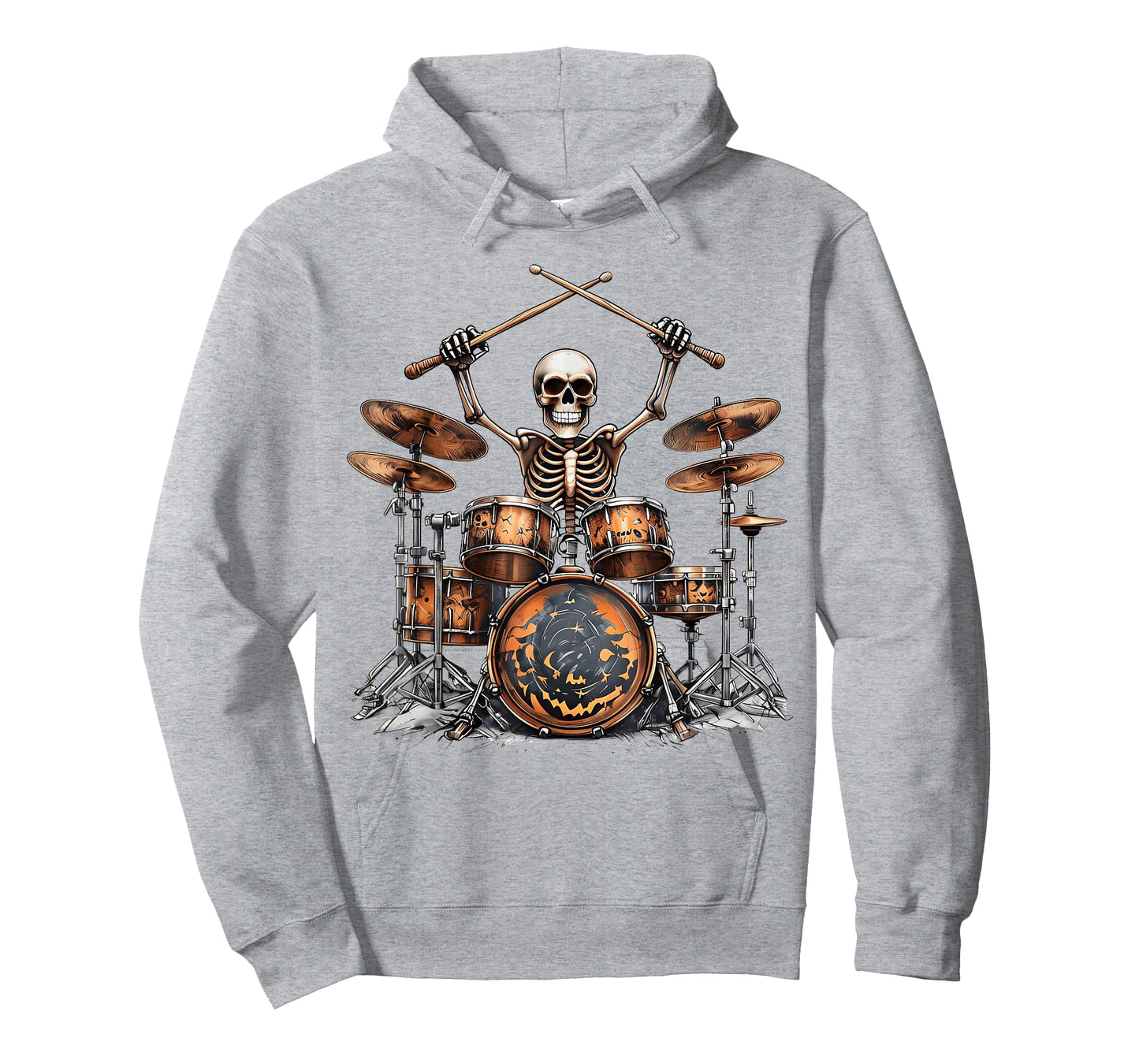 Drummer Skeleton Drums Rock N Roll Halloween Men Women Kids T-Shirt