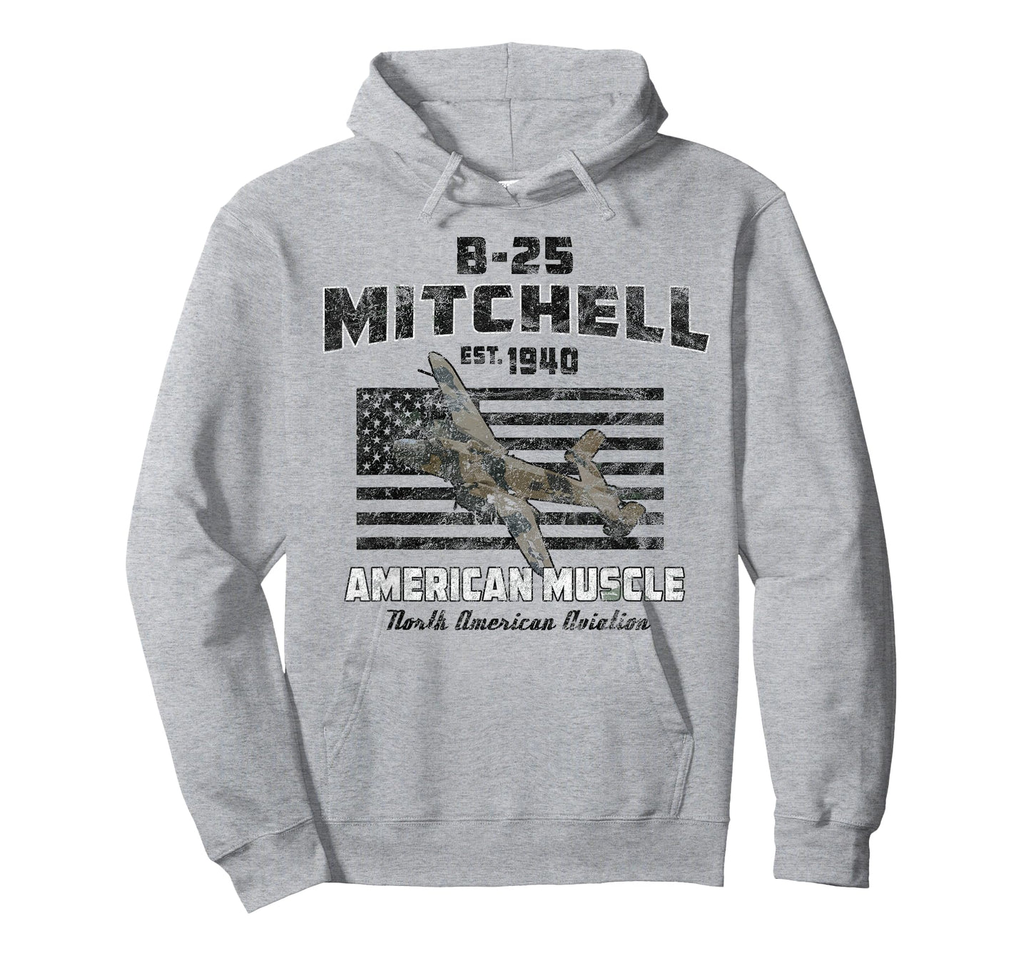 B-25 Mitchell WWII Bomber American Muscle Vintage T-Shirt