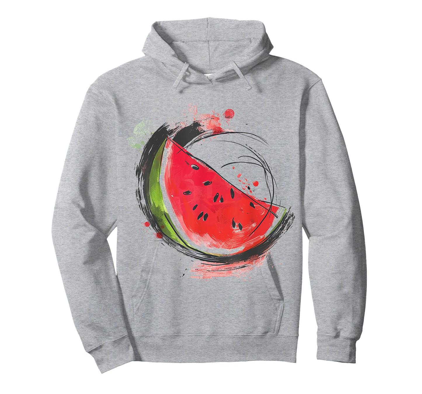 Watermelon Painting Motif Abstract Drawing Art Watermelon T-Shirt