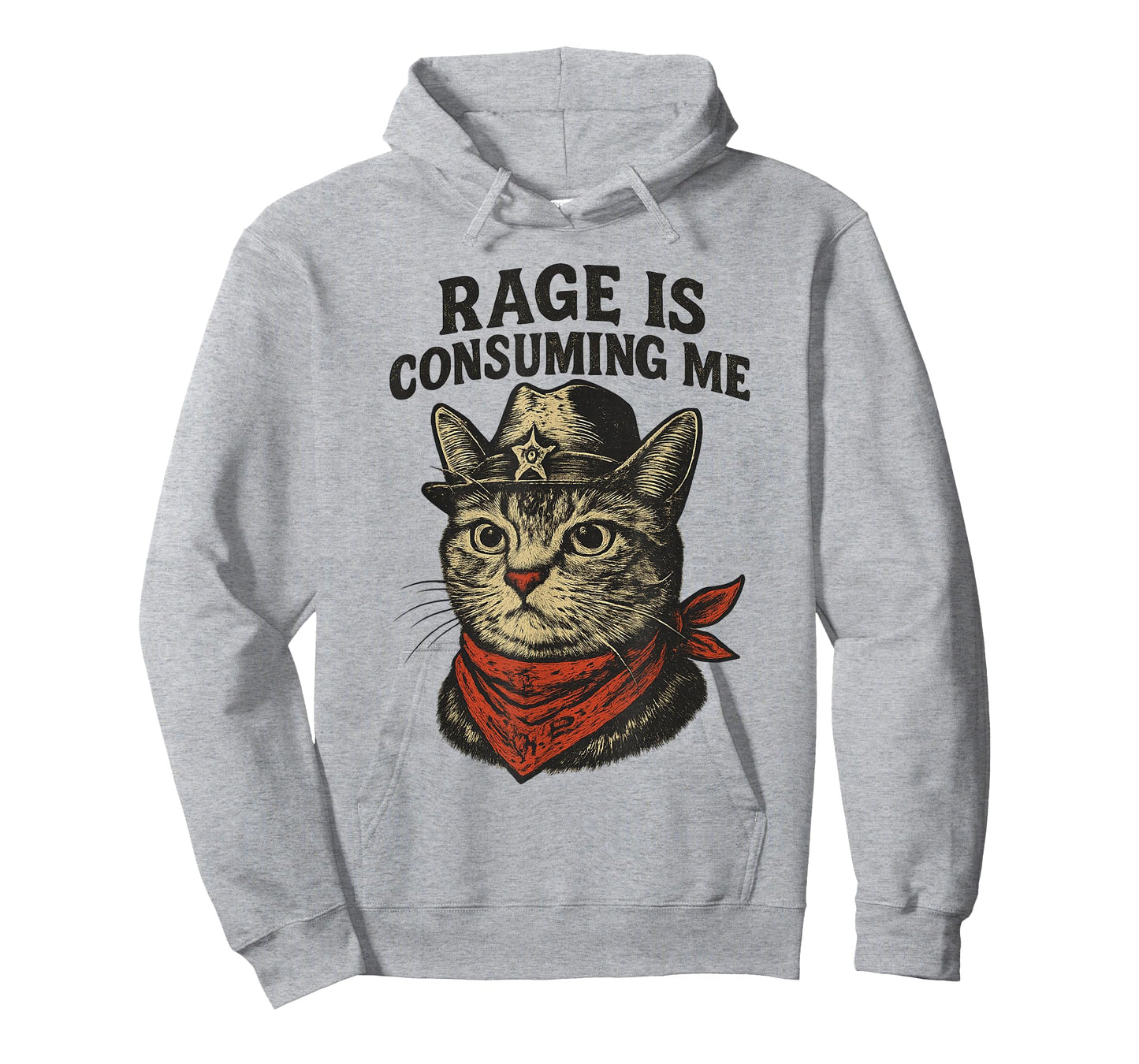 Rage Is Consuming Me Silly Cat Meme Funny Feline Men Women Kids T-Shirt