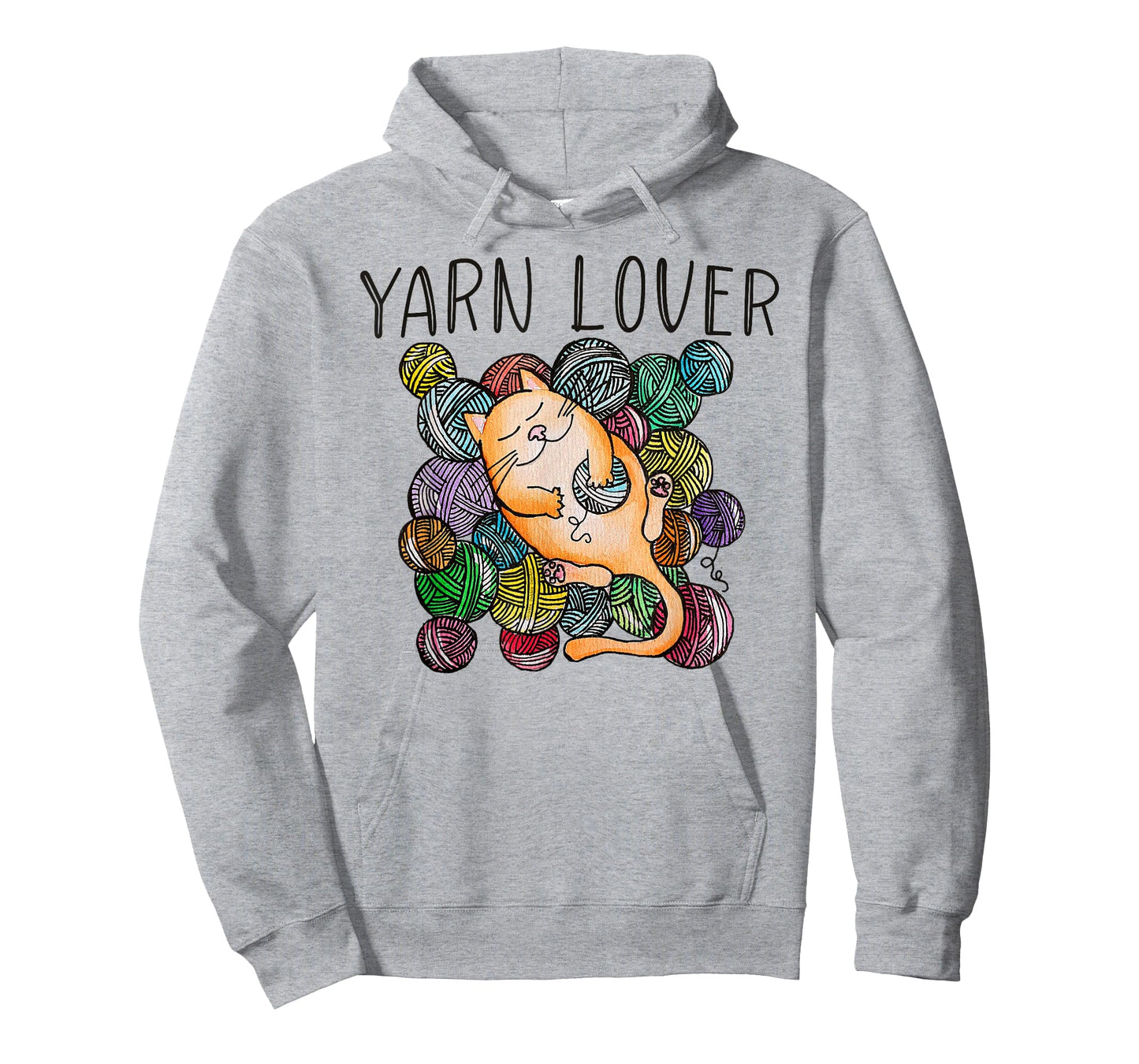 Adorable Knitting and Crochet Happy Cat Yarn Lovers T-Shirt