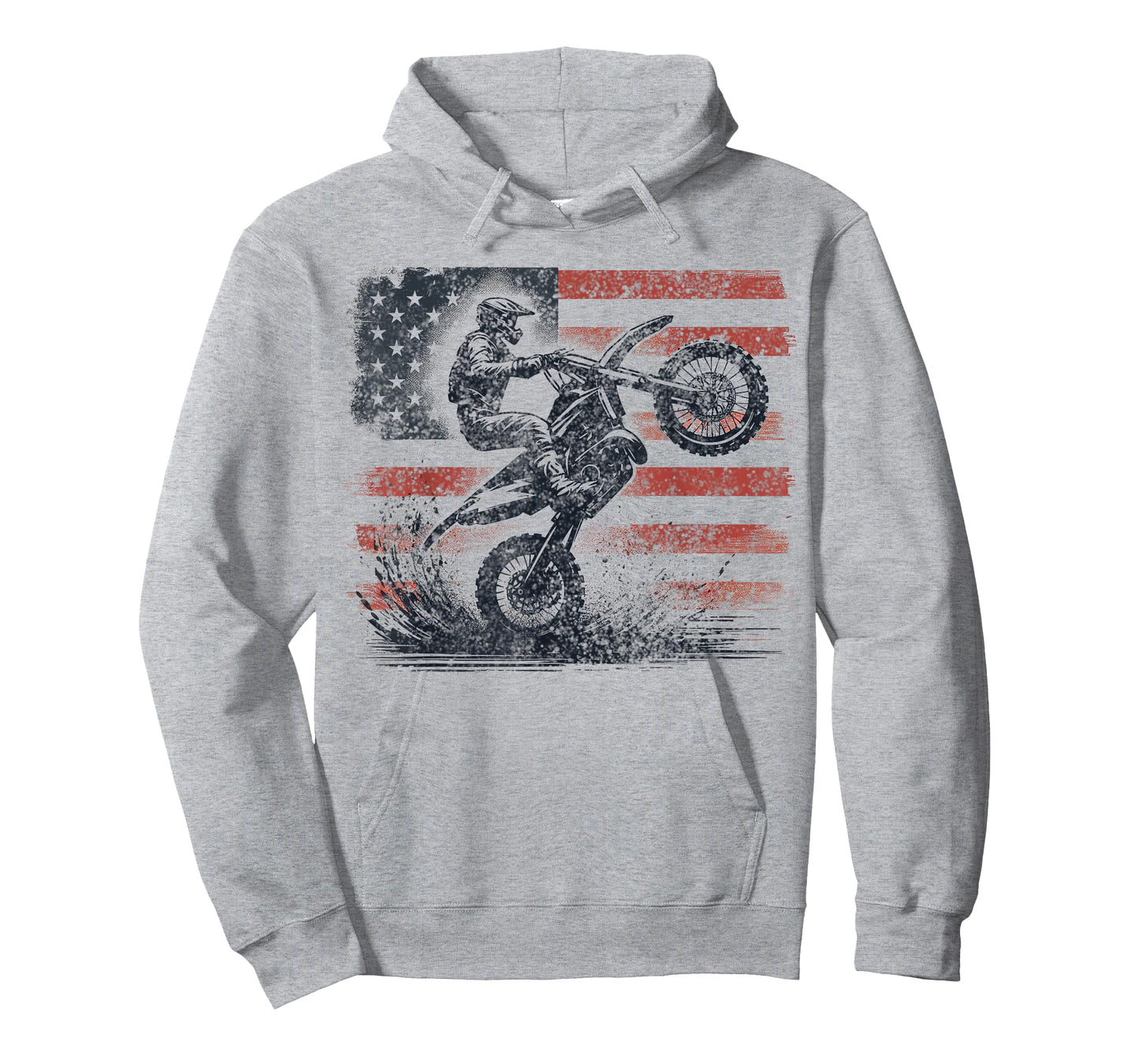Dirt Bike American Flag Motocross T-Shirt