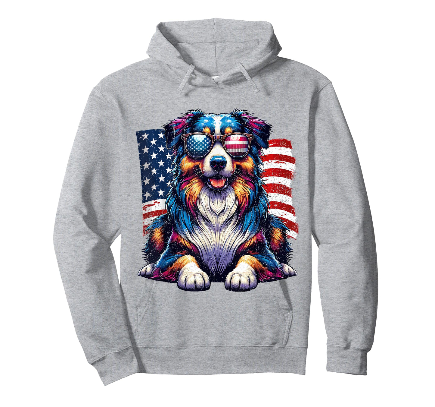 Vintage Awesome Australian Shepherd 4th of July US American T-Shirt