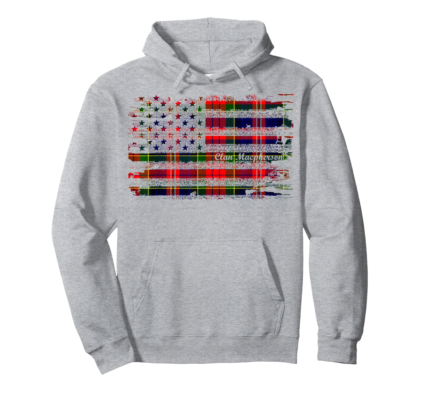 Macpherson surname American Flag Scottish Clan Tartan T-Shirt