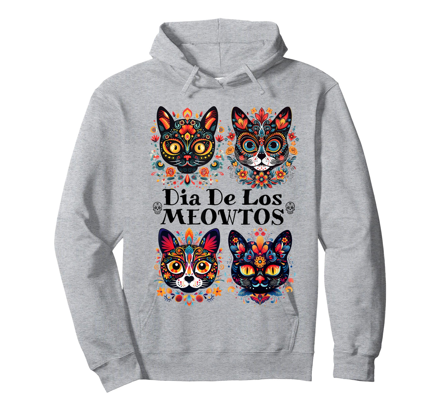 Sugar Skull Cats Dia De Los Meowtos Muertos Day of the Dead T-Shirt