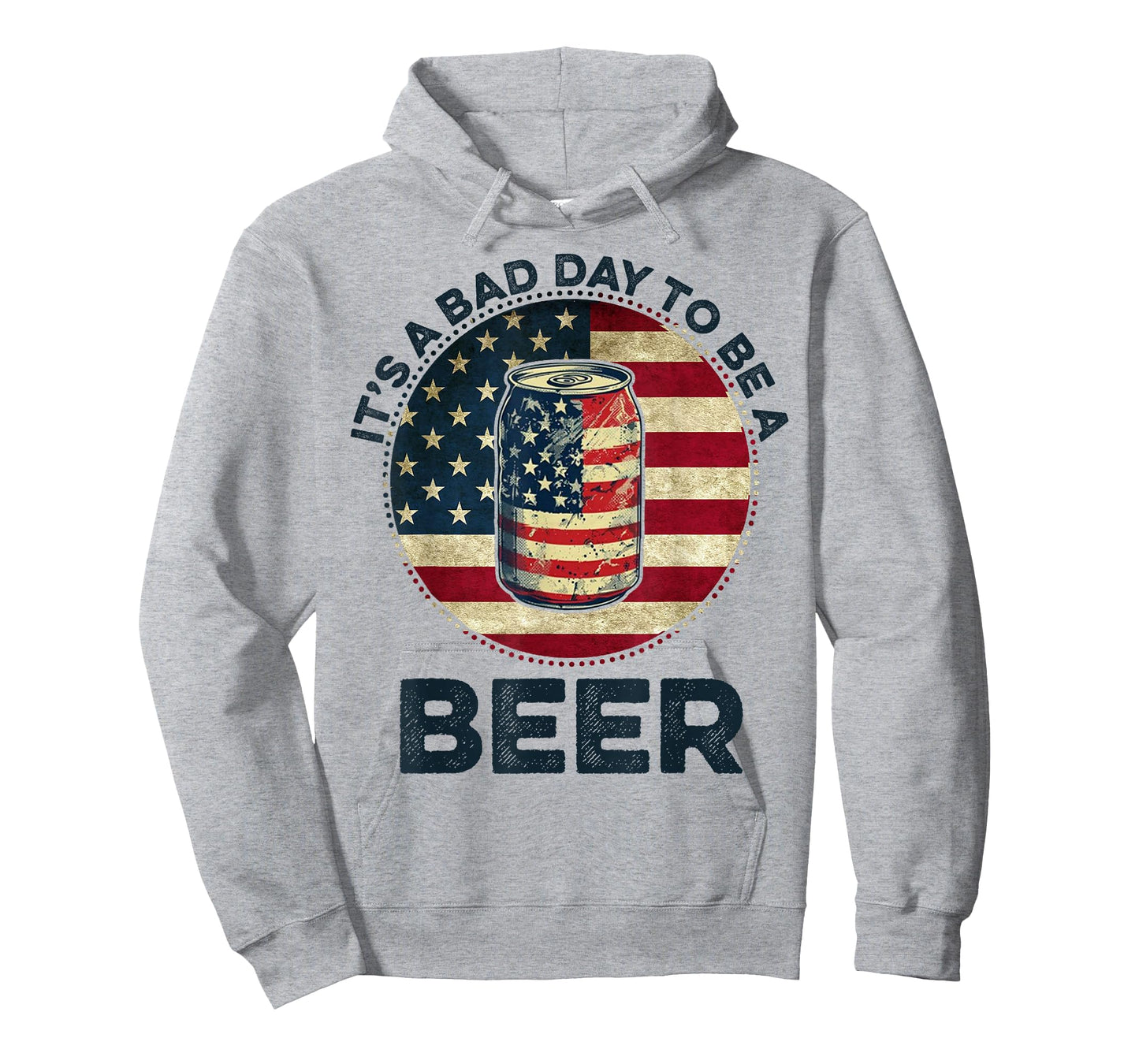 American Flag Beer Glass It's a Bad Day to Be a Beer Vintage T-Shirt