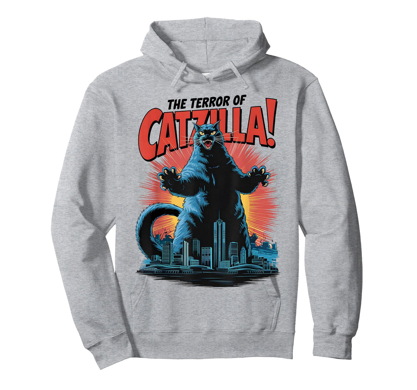 Terror of Vintage Catzilla Cat Tshirt Spooky Cat Halloween T-Shirt