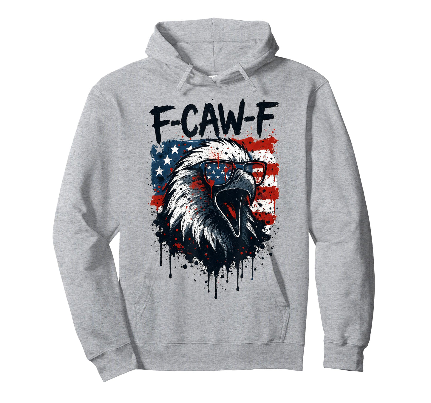 F-Caw-F Eagle Bird USA Flag Patriotic Funny Fourth of July T-Shirt