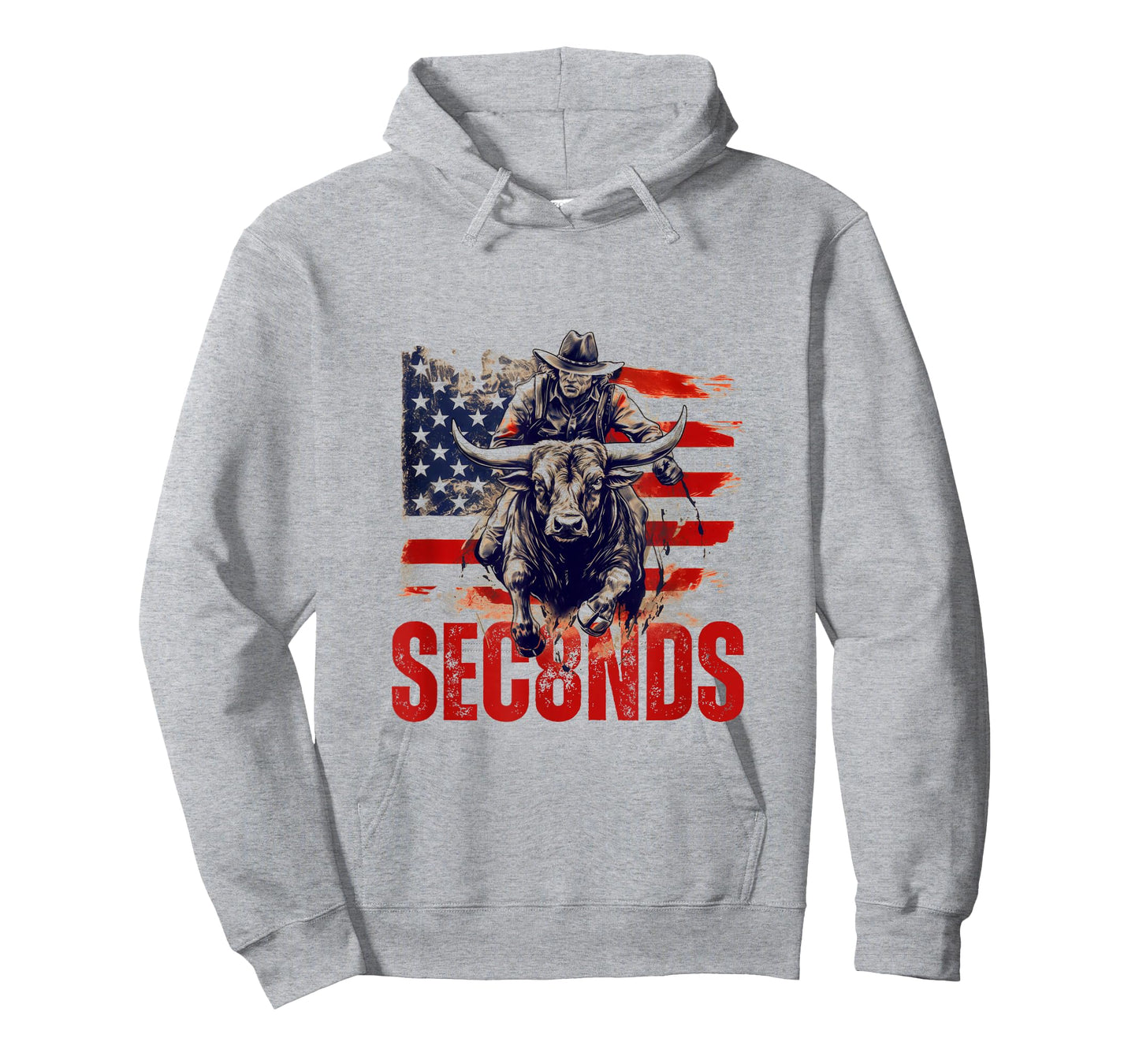 PBR Bull Riding Eight Seconds Rider USA Flag Rodeo Patriotic T-Shirt