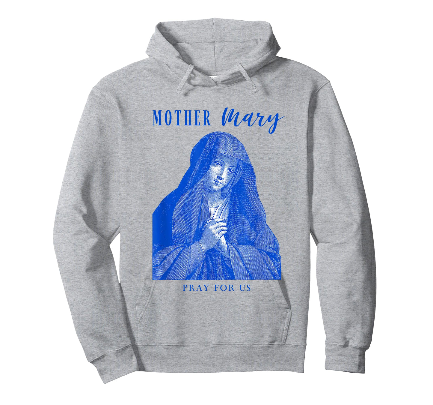 Mother Mary Pray for Us Vintage Etching Catholic T-Shirt