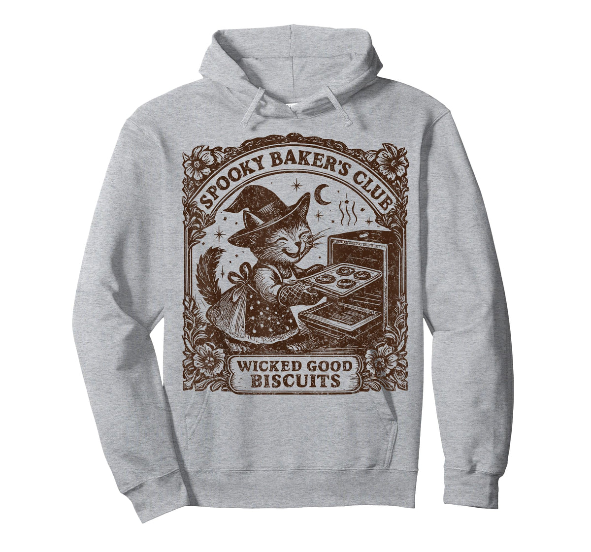 Spooky Baker's Club Cat, Cozy Halloween Cat Baking Biscuits T-Shirt