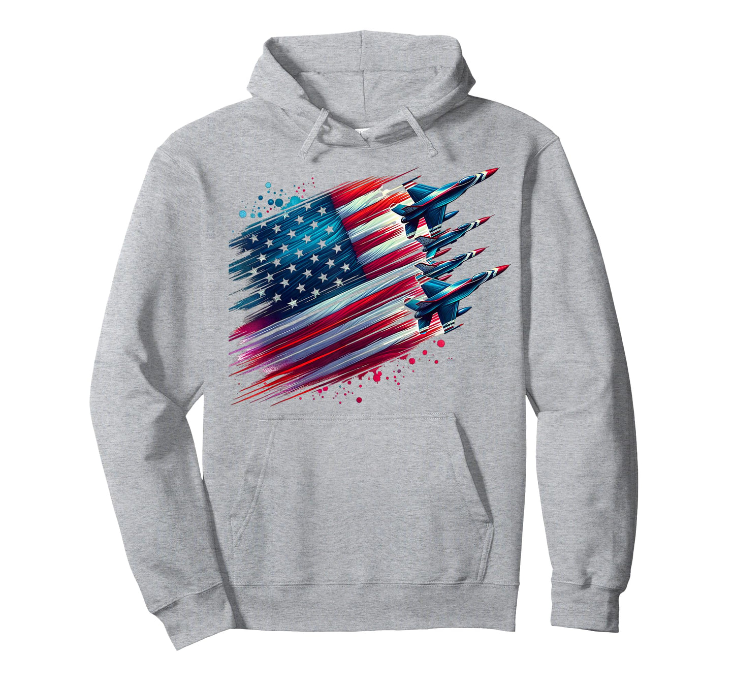 Flying Jets American Flag USA Patriotic 4th of July T-Shirt