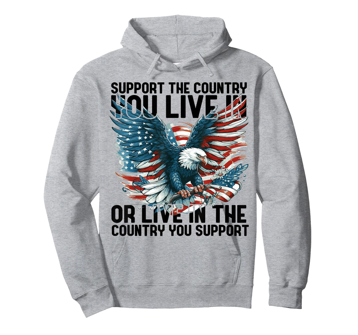 4th of July American Flag Support The Country You Live in T-Shirt