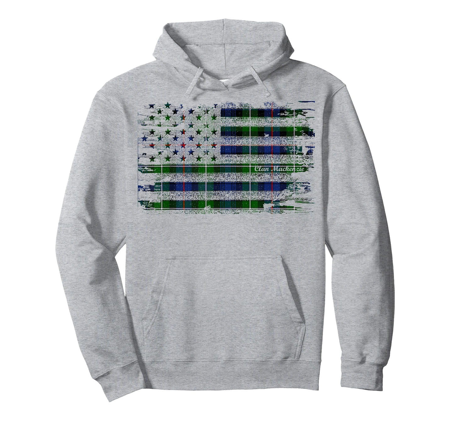 Clan Mackenzie American Flag Scottish Tartan Shirt T-Shirt