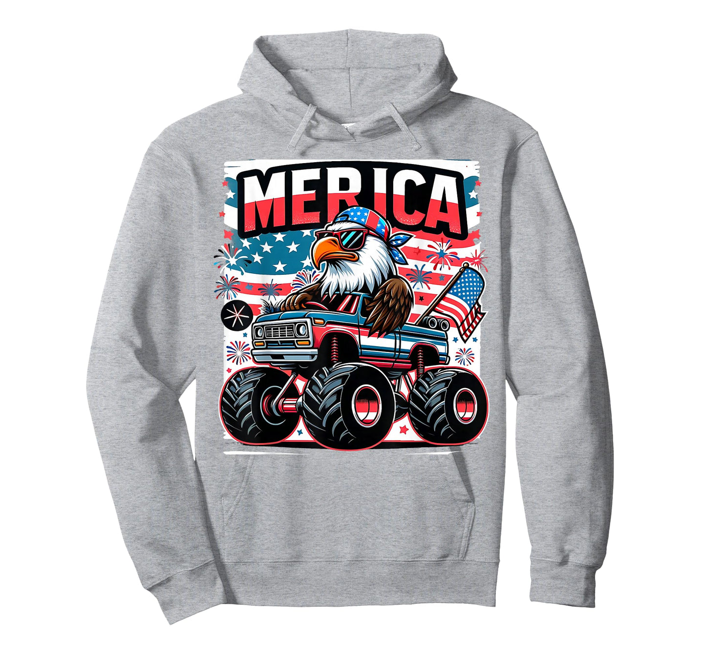 Merica 4th of July Shirts Boys Kids American Flag Eagle USA T-Shirt
