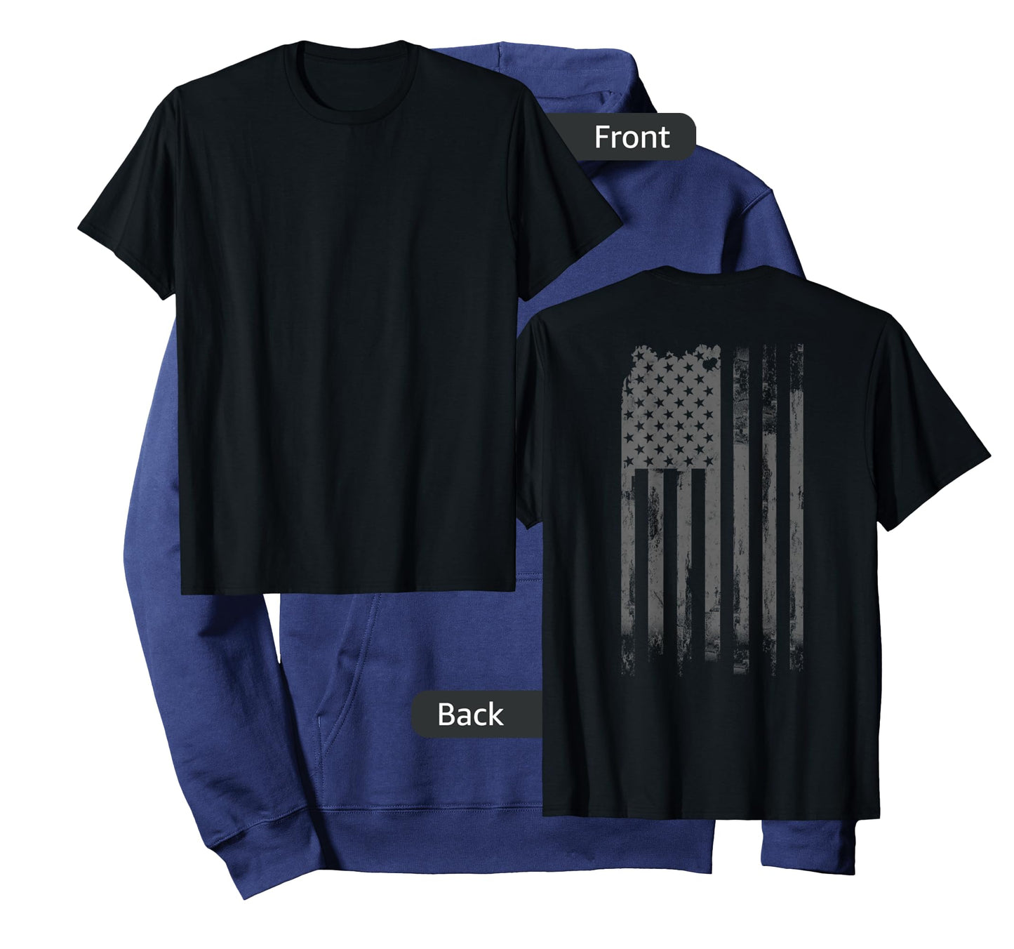 Vintage Patriotic Distressed America USA Flag T-Shirt
