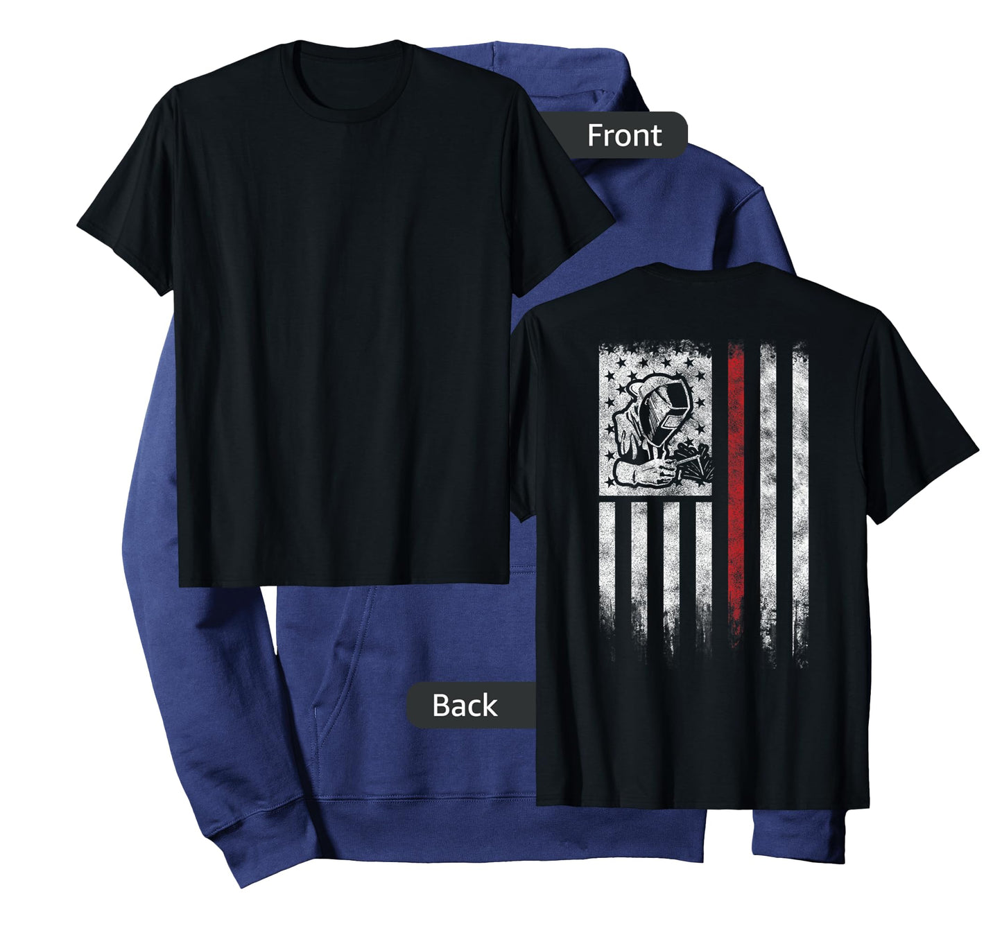 Welder Vintage USA American Flag Patriotic Welding T-Shirt