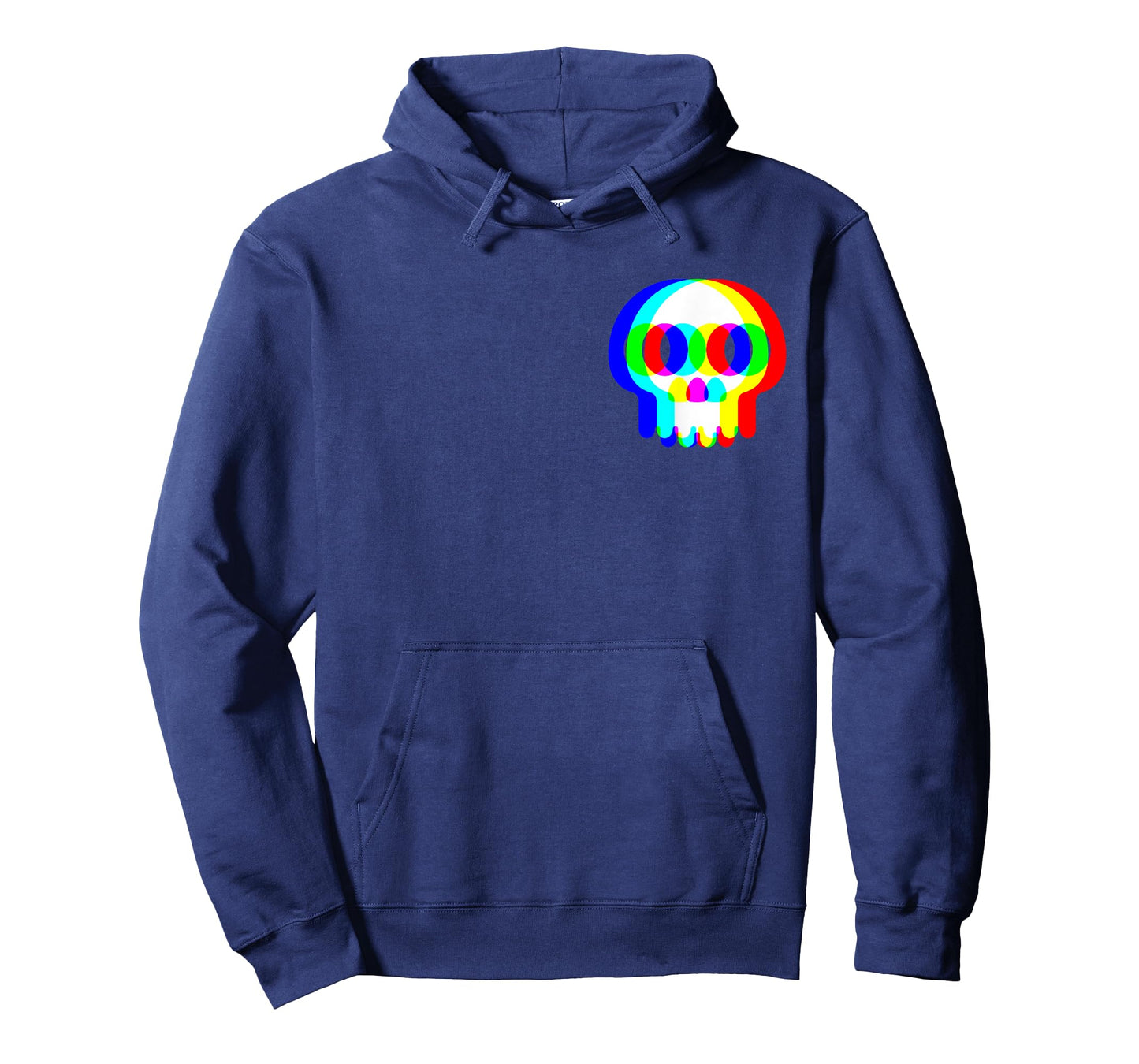 Funny Skull Trippy Vaporwave Halloween Techno Rave EDM Music T-Shirt