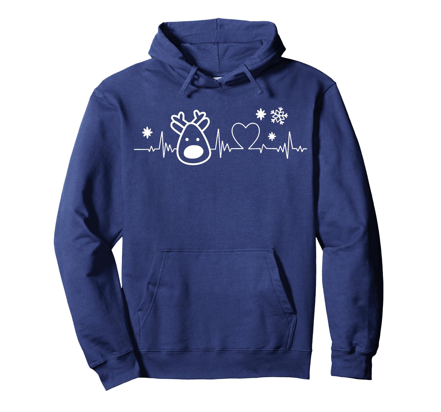 Christmas Heartbeat Heart EKG Nurse Reindeer Snowflake Xmas T-Shirt